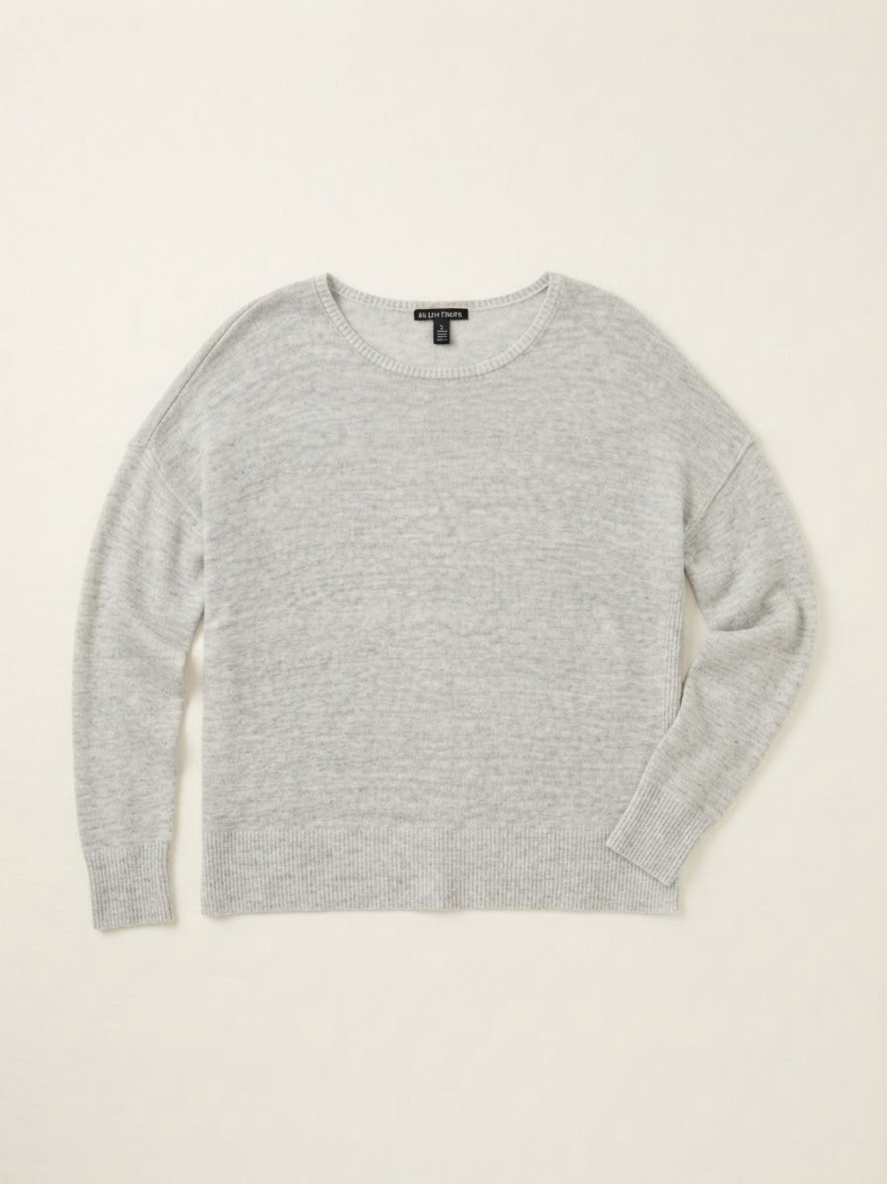 Eileen Fisher Women’s M Gray 100% Organic Linen Relaxed Pullover Sweater - Picture 3 of 10